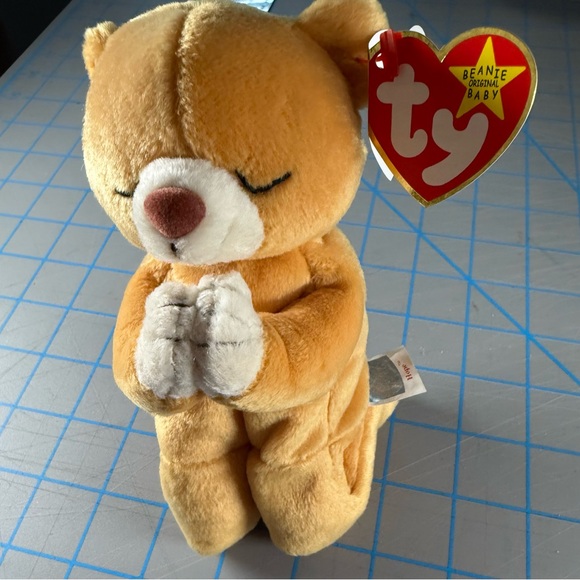 Ty Beanie Babies Prayer Bear 🙏🏻 Hope DOB 03-23-1998 Mint with Mint tags - Picture 2 of 14